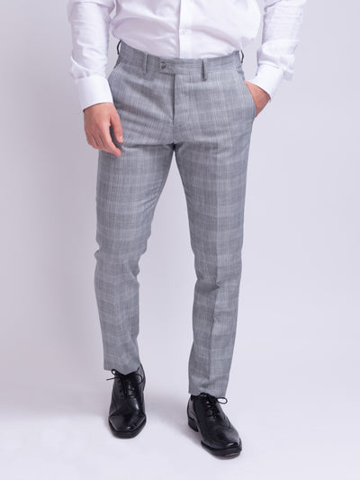 Carlo - Soft Prince of Wales Check Trousers