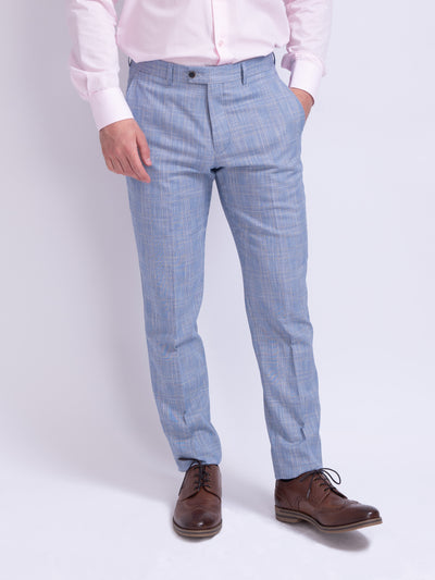Blue Check Trousers