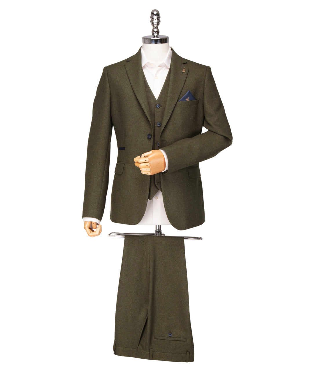 Olive Blazer with contrast details