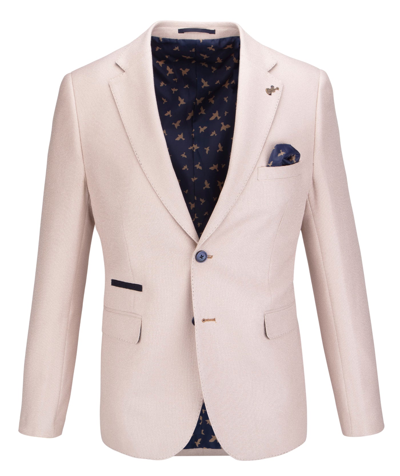 Stone Blazer with Contrast Details