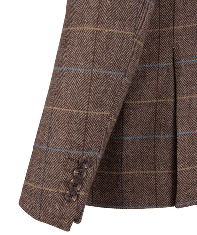 Sergio -  Tweed Check Brown Blazer