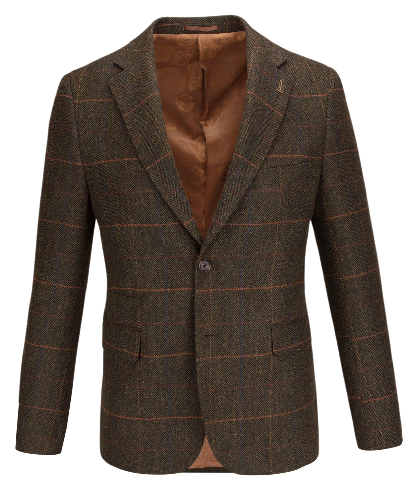 Sergio - Tweed Check Olive Blazer