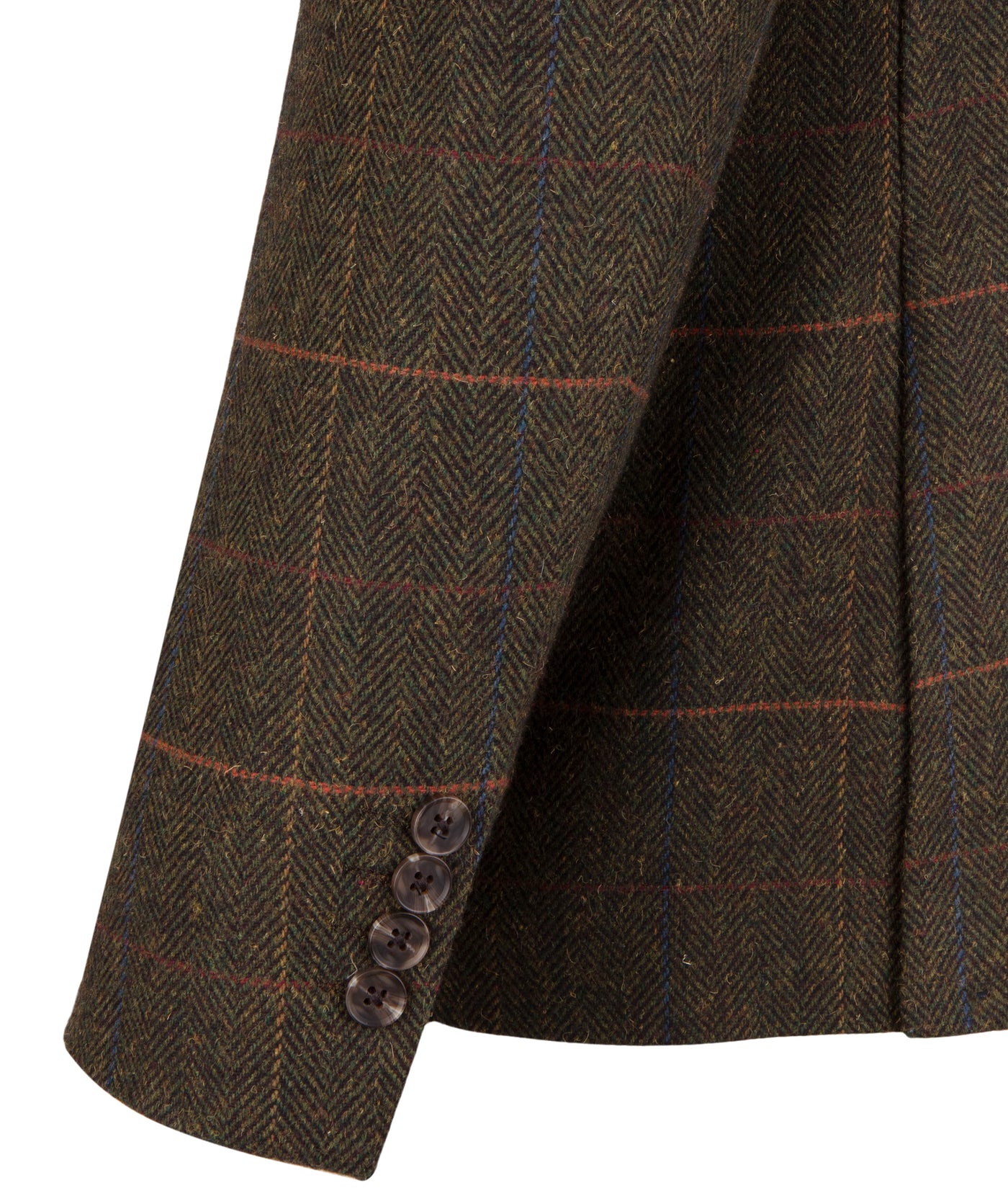 Sergio - Tweed Check Olive Blazer