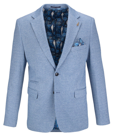 Men's Light Blue Jacket with Statement Lining