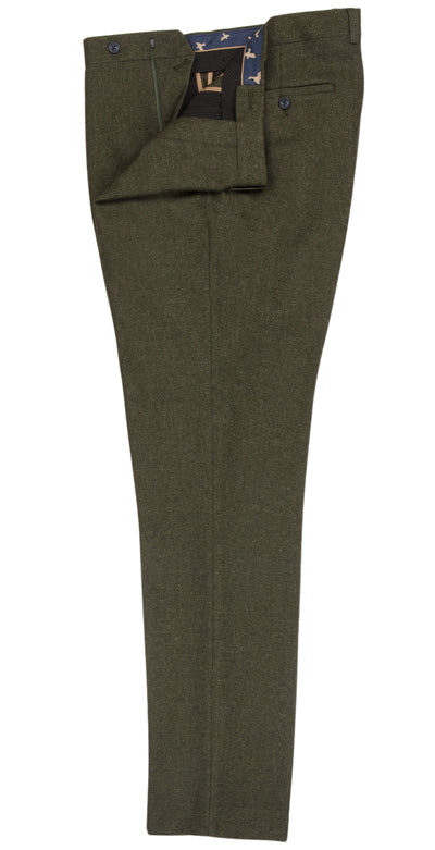 Olive Plain Smart Trousers