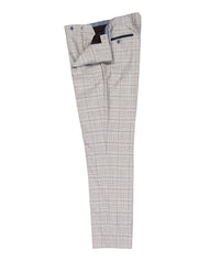 Cristian - Checked Stone Trousers