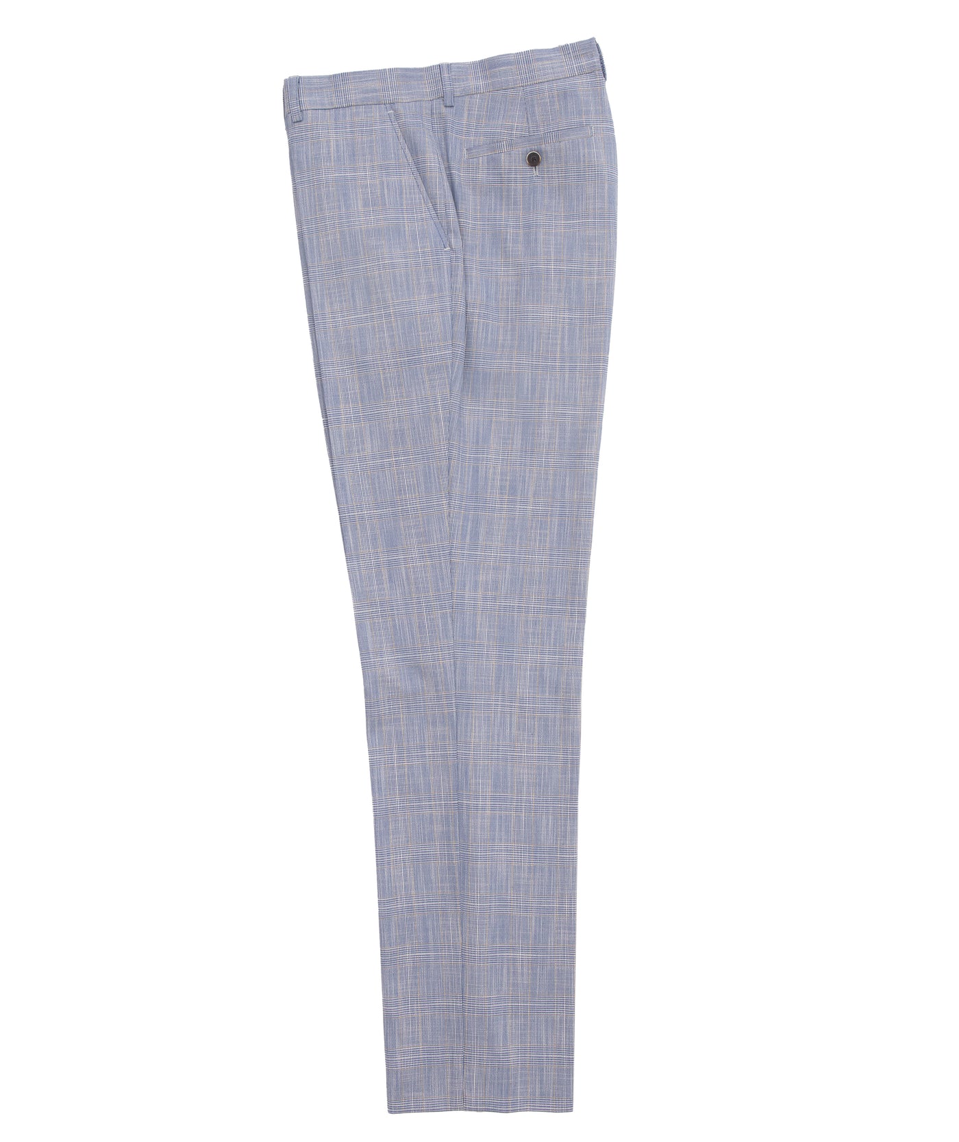 Men's Light Blue Check Trousers