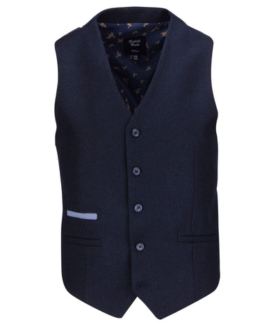 Navy Waistcoat with Contrast Details