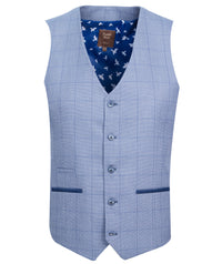 Diego - Windowpane check waistcoat