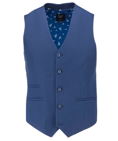 Smart Sharp Textured Waistcoat - Blue 21