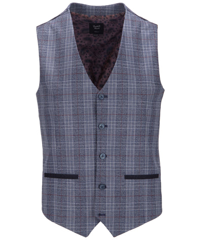 Cristian - Checked Navy Waistcoat