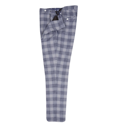 Men's Bold Check Slim Fit Trousers